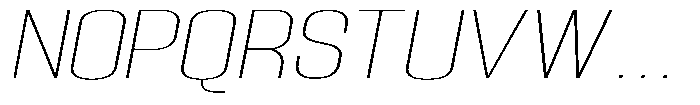 Grivon V02 Thin Extra Exp Slant Font UPPERCASE