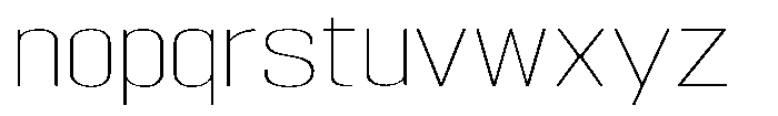 Grivon V02 Thin Extra Expanded Font LOWERCASE