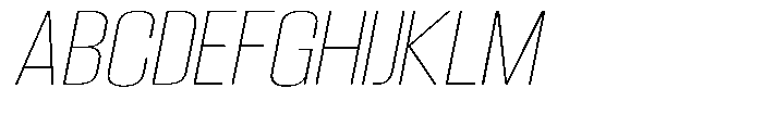 Grivon V02 Thin Sem Exp Slant Font UPPERCASE