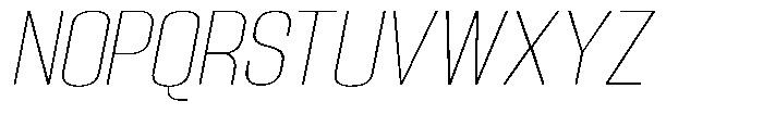 Grivon V02 Thin Sem Exp Slant Font UPPERCASE