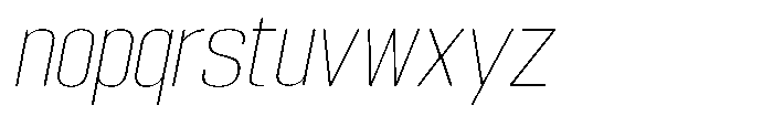 Grivon V02 Thin Sem Exp Slant Font LOWERCASE