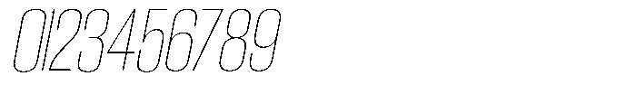 Grivon V02 Thin Semi Condensed Slant Font OTHER CHARS