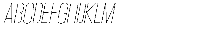 Grivon V02 Thin Semi Condensed Slant Font UPPERCASE