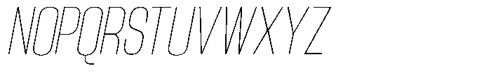 Grivon V02 Thin Semi Condensed Slant Font UPPERCASE