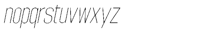 Grivon V02 Thin Semi Condensed Slant Font LOWERCASE