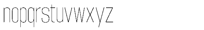 Grivon V02 Thin Semi Condensed Font LOWERCASE