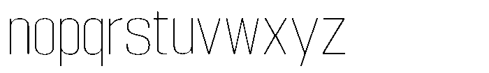 Grivon V02 Thin Semi Expanded Font LOWERCASE
