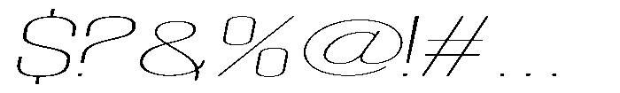 Grivon V02 Thin Ult Exp Slant Font OTHER CHARS