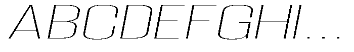Grivon V02 Thin Ult Exp Slant Font UPPERCASE