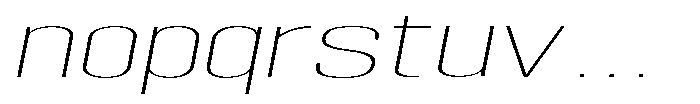 Grivon V02 Thin Ult Exp Slant Font LOWERCASE
