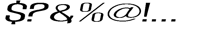 Grivon V02 Ultra Expanded Slant Font OTHER CHARS