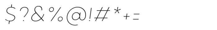 Grold Rounded Thin Italic Font OTHER CHARS