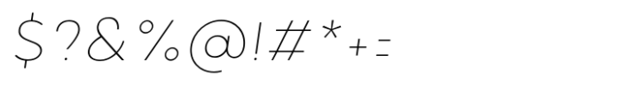 Grold Thin Italic Font OTHER CHARS