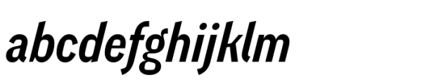 Grollera Condensed Bold Oblique Font LOWERCASE
