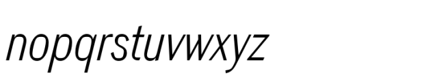 Grollera Condensed Light Oblique Font LOWERCASE