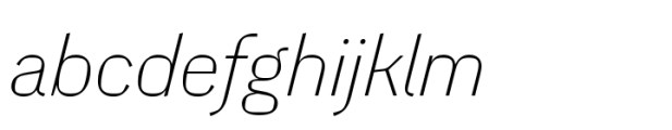 Grollera Thin Oblique Font LOWERCASE