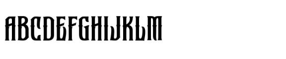 Gromega Font UPPERCASE