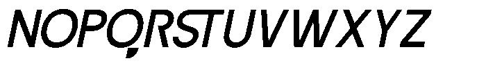 Groonex Slant Font UPPERCASE