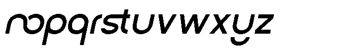 Groonex Slant Font LOWERCASE