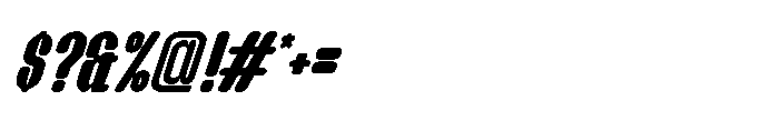 Groove Ranger Pro Black Italic Font OTHER CHARS