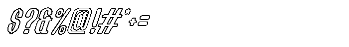 Groove Ranger Pro Outline Italic Font OTHER CHARS