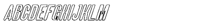 Groove Ranger Pro Outline Italic Font UPPERCASE