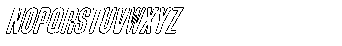 Groove Ranger Pro Outline Italic Font UPPERCASE