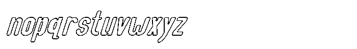 Groove Ranger Pro Outline Italic Font LOWERCASE