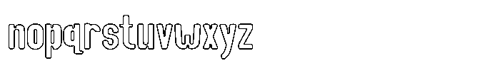 Groove Ranger Pro Outline Regular Font LOWERCASE
