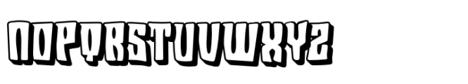 Groovela Extrude Font LOWERCASE