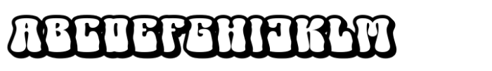 Groovy Beach Extrude Font LOWERCASE