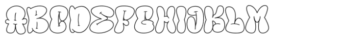 Groovy Bombs Outline Font UPPERCASE