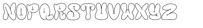 Groovy Bombs Outline Font LOWERCASE