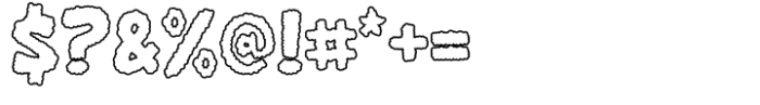 Groovy Kloud Out Line Font OTHER CHARS