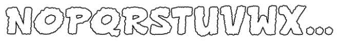 Groovy Kloud Out Line Font UPPERCASE