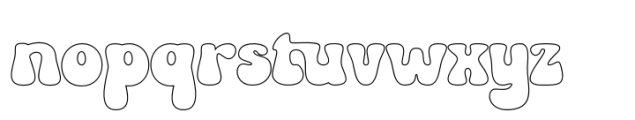 Groovy Orange Outline Font LOWERCASE