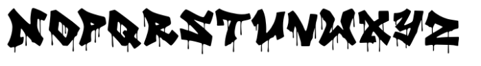 Groovy Scribz Drip Font UPPERCASE