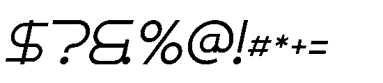 Grople Italic Font OTHER CHARS
