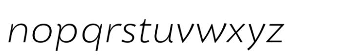 Grosen Extra Light Italic Font LOWERCASE