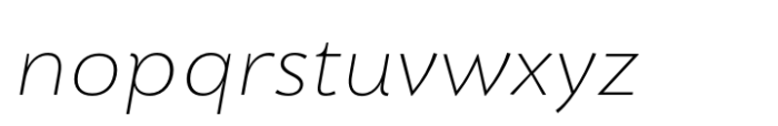 Grosen Thin Italic Font LOWERCASE