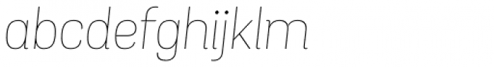 Grota Sans Rounded Thin Italic Font LOWERCASE