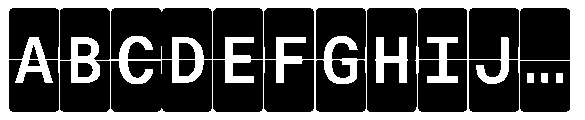 Grotek Mono Flip VF Grotek Mono Flip 3 D 0 Font UPPERCASE