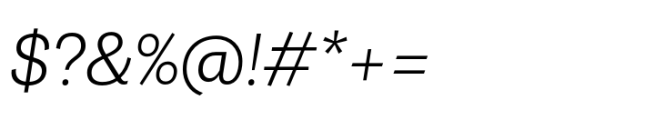 Grotesco Light Italic Font OTHER CHARS