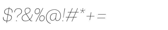 Grotesco Thin Italic Font OTHER CHARS