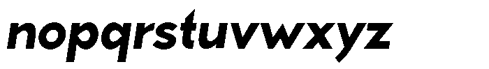 Grotesk Alpha Bold Italic Font LOWERCASE