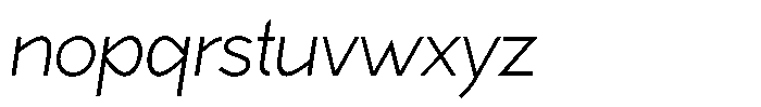 Grotesk Alpha Light Italic Font LOWERCASE