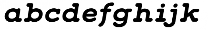 Grover Slab Bold Italic Font LOWERCASE