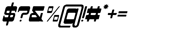 Grovina Slant Font OTHER CHARS