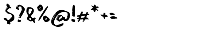 Grusty Brushes Font OTHER CHARS