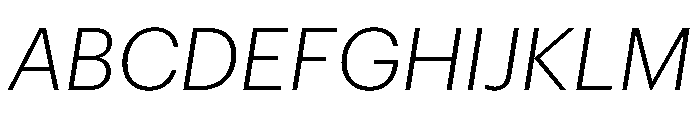 Graphik Armenian Light Italic Font UPPERCASE